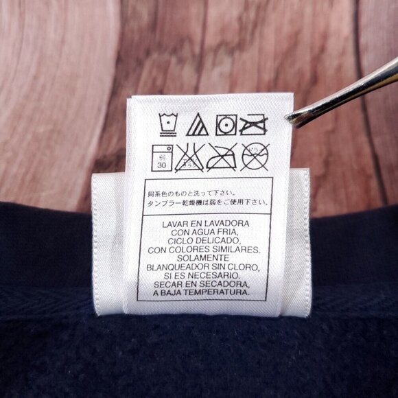 Vintage Walt Disney World XXXL Blue Mickey Mouse USA Flag Embroidered Sweatshirt - Picture 9 of 11